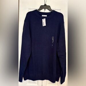 Sonoma Men's Navy Crewneck Sweater - Solid Knit